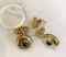 Pair of Heavy 18K Gold & Sapphire Earrings