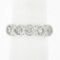 NEW Custom Made Platinum 1.19 ctw Bezel Diamond 5 Stone Classic Wedding Band Rin