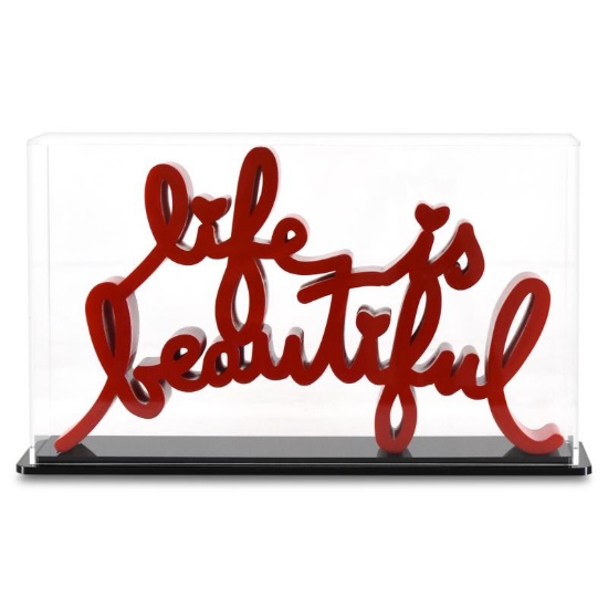 Life is Beautiful (Red) by Mr. Brainwash,