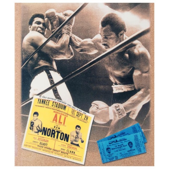 Ken Norton Photo Ticket Signed Photo by Norton & Ali