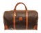 Celine Brown Macadam Pattern Logo Embossed Big Boston Bag