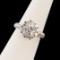 1.00 ctw CENTER Diamond 18K White Gold Ring (1.96 ctw Diamonds)