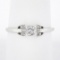 Antique Art Deco Platinum 0.32 ctw Cushiony Round Diamond Solitaire Petite Ring