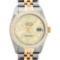 Rolex Mens Two Tone Yellow Gold And Stainless Steel Champagne Diamond 36MM Datej