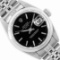Rolex Ladies Stainless Steel Black Index Dial Stainless Steel Bezel Jubilee Band