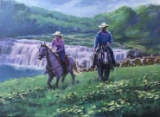 Cattle Drive East by Richard Ho ORIGINAL