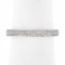Classic 18k White Gold 0.15 ctw Round Pave Diamond Dual Row Wedding Band Ring