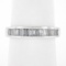Solid 14K White Gold .60 ctw Baguette Cut Channel Set Diamond Stackable Band Rin