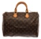 Louis Vuitton Brown Monogram Canvas Speedy 35 Satchel Bag