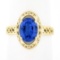 NEW 14k Gold 2.0 ctw Violet Blue Oval Tanzanite w/ Scroll Open Work Solitaire Ri