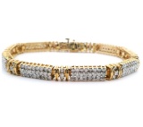 14KT Yellow Gold 5.20 ctw Diamond Straight-Line Bracelet