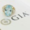 14k Gold & Platinum 19.49 ctw Large GIA Aquamarine & Diamond Basket Weave Ring