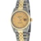 Rolex Mens Quickset 14K Yellow Gold And Stainless Steel Champagne Index Datejust