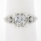 Vintage Everbrite 14k Gold 0.84 ctw Fiery Illusion Set Diamond Engagement Ring