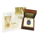 14k Gold Large Carved Lapis Coronation Scarab of Pharaoh Tutankhamen Necklace