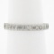 Antique Platinum 0.80 ctw Pave Old Cut Diamond Eternity Stack Wedding Band Ring