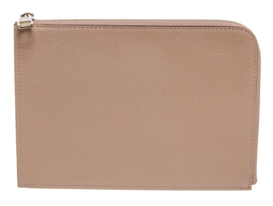 Louis Vuitton Taupe Leather Pochette Jour Clutch