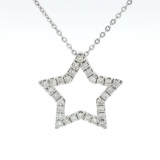 14kt WG Star Pendant with chain