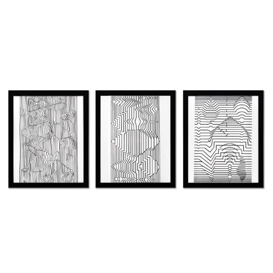 Naissances - I Naissances - III et Ebi-Noor de la serie Ondulatoires (Triptych)