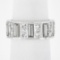 Platinum 4 ctw Straight Baguette & Round High Quality Diamond Eternity Band Ring