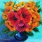 KOROBOV FLOWERS IN BLUE VASE ACRYLIC