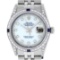 Rolex Mens Stainless Steel Diamond Lugs And Sapphire Datejust Wristwatch