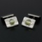 Vintage Birks Men's Platinum & 18K Gold GIA Natural Cat's Eye Diamond Cuff Links