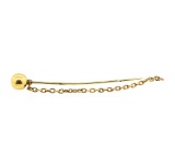Ball and Chain Stick Pin - Yellow Gold Plated
