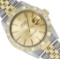 Rolex Mens 36MM Two Tone Gold And Steel Champagne Index Dial Diamond Pyramid Dat