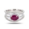 1.03 ctw BURMESE Ruby and 0.55 ctw Diamond Platinum Ring (GIA CERTIFIED)