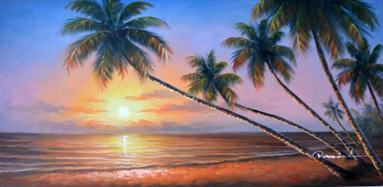 DANIEL BEAUTIFUL SUNSET SIGNED ORIGINAL