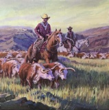 Longhorns Moving On by Richard Ho, orig.