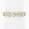18k Yellow Gold 1.22 ctw Round Ideal Low Profile Diamond 5 Stone Stack Band Ring