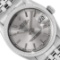 Rolex Ladies Midsize 31MM Silver Index 18K White Gold Fluted Bezel Datejust