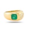 1.62 ctw Emerald and 0.33 ctw Diamond 18K Yellow Gold Ring