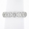 NEW Platinum 1.36 ctw Round Bezel Large Diamond Five 5 Stone Wedding Band Ring
