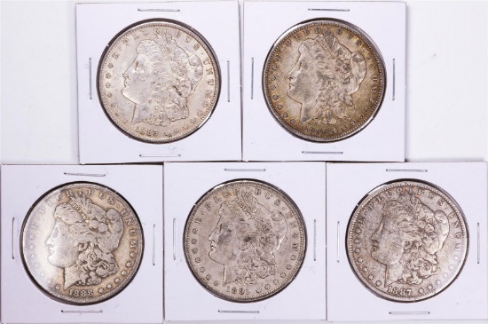 1887-1891 Morgan Silver Dollar Coin Collector's Set
