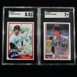 Set of (2) 1981 & 1982 Topps Carl Yastrzemski Graded Cards