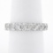 Classic 14k White Gold 2.94 ctw Shared Prong Set Round Diamond Eternity Band Rin