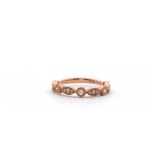 14kt RG Stack Diamond Ring
