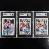 Set of (3) Cal Ripken Jr. 1983-1984 Topps Graded Cards