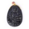 18K Yellow Gold & Carved Quartz Pendant by Carlo Rici