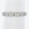 Antique Platinum 0.15 ctw Diamond Alternated Marquise & Square Eternity Band Rin