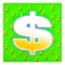 Dollar Sign (Green Bold) by Steve Kaufman (1960-2010)