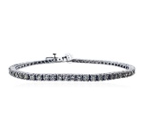 3.77 ctw Diamond Tennis Bracelet - 14KT White Gold