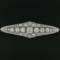 Art Deco Platinum 6.00 ctw Old European and Mine Cut Diamond Filigree Brooch