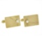 Vintage 14K Gold Rectangular Sunburst Fluted Finish Cuff Links w/ Bead Pearl
