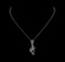 0.55 ctw Diamond Necklace - 14KT White Gold
