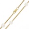 Estate 14k Yellow Gold 7.5mm White Pearl By The Yard 23.5