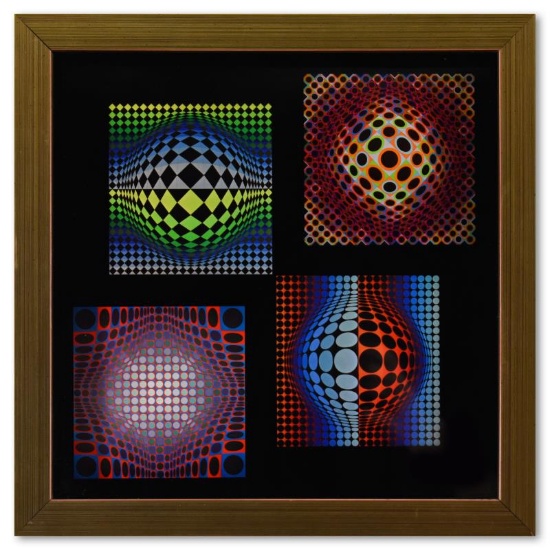 Vega (Noir WA-3 WA-2) & Ond - Fire de la serie Vega by Vasarely (1908-1997)